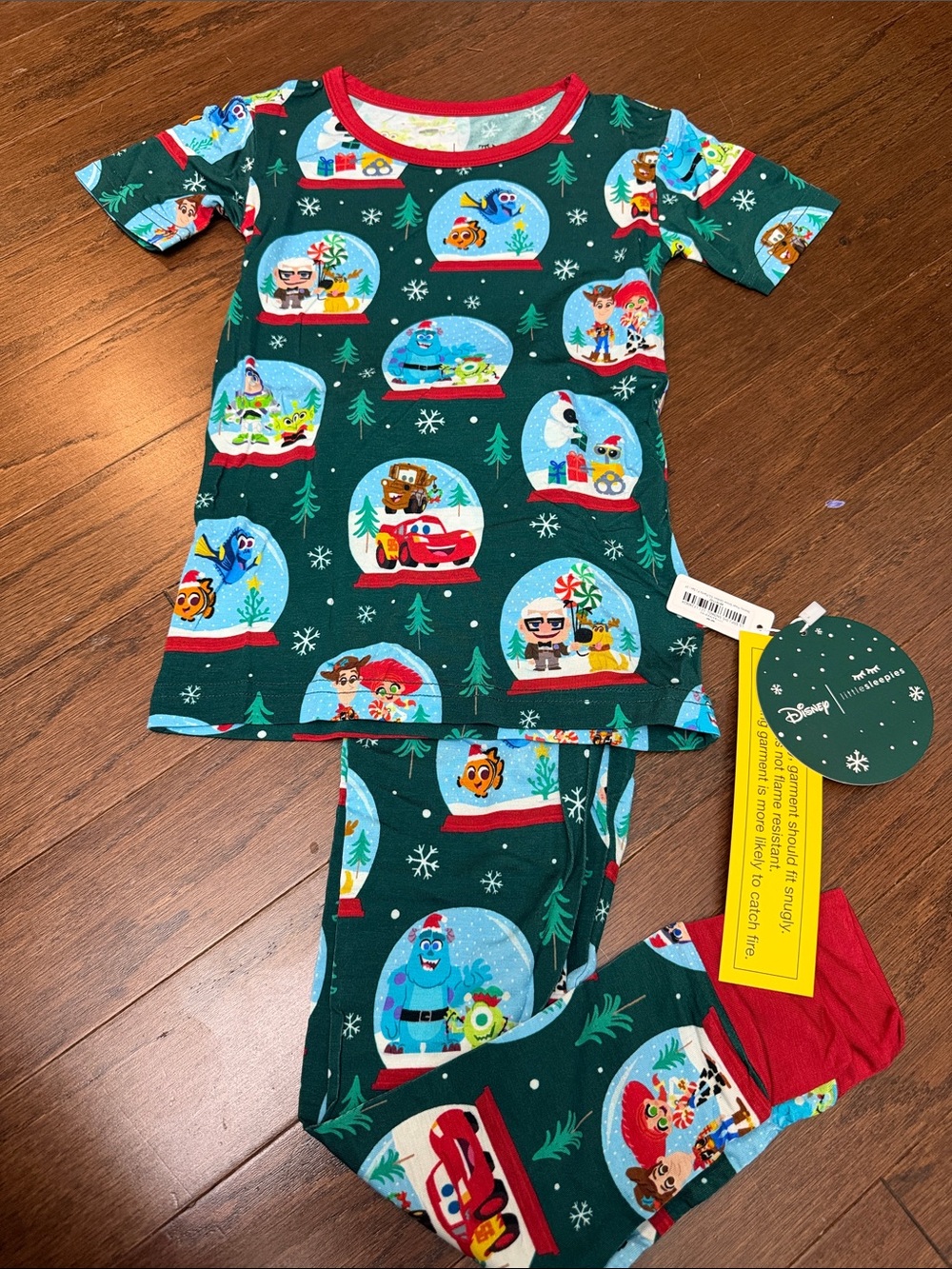 Little Sleepies Disney Pixar Snow GlobesPajama Set- NWT- 3T